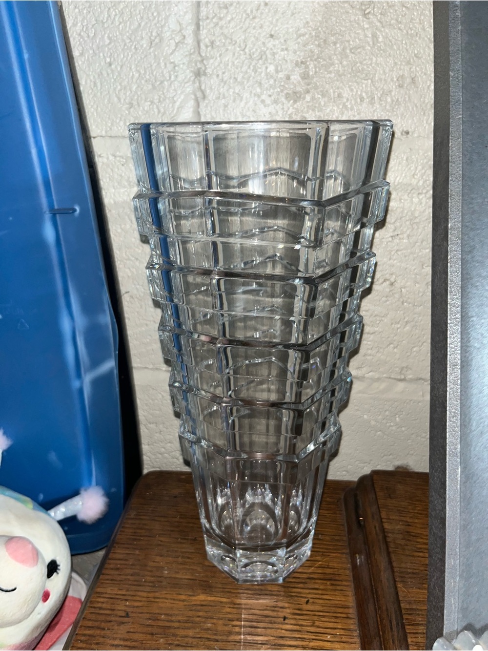 Mikasa Cut Crystal Geometric Aragon Heavy Vase